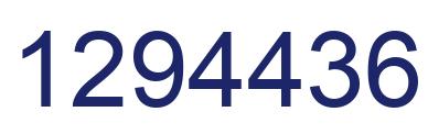 Number 1294436 blue image