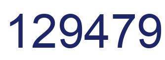 Number 129479 blue image