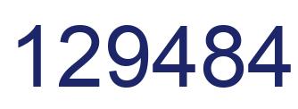 Number 129484 blue image