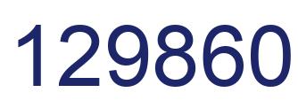 Number 129860 blue image