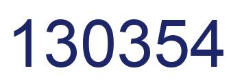 Number 130354 blue image
