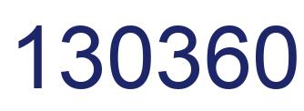 Number 130360 blue image
