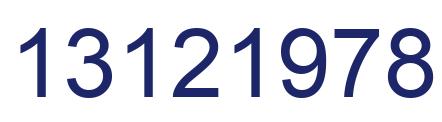 Number 13121978 blue image