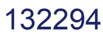 Number 132294 blue image