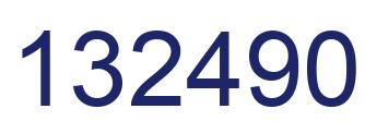 Number 132490 blue image