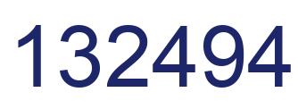 Number 132494 blue image