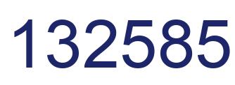 Number 132585 blue image
