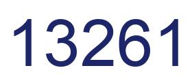 Number 13261 blue image