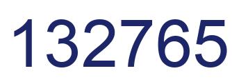 Number 132765 blue image
