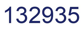 Number 132935 blue image