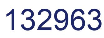 Number 132963 blue image