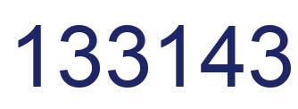 Number 133143 blue image