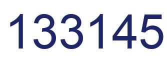 Number 133145 blue image
