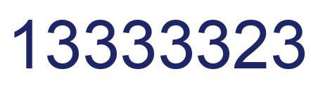 Number 13333323 blue image