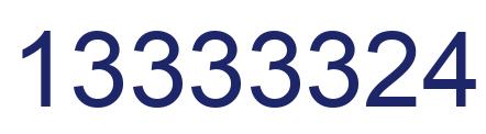 Number 13333324 blue image