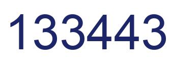 Number 133443 blue image