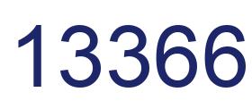 Number 13366 blue image