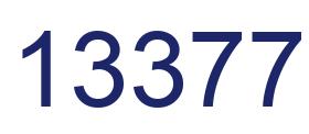 Number 13377 blue image