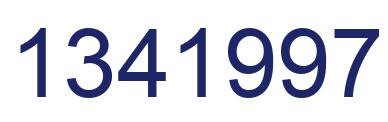 Number 1341997 blue image