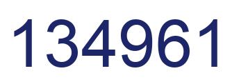 Number 134961 blue image