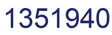 Número 1351940 imagen azul