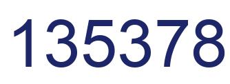 Number 135378 blue image