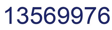 Number 13569976 blue image