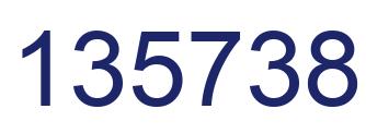 Number 135738 blue image