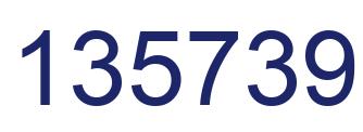 Number 135739 blue image