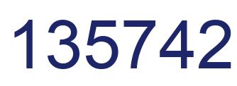 Number 135742 blue image