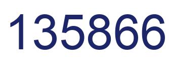 Number 135866 blue image