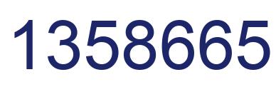 Number 1358665 blue image