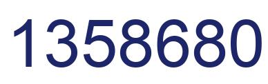 Number 1358680 blue image