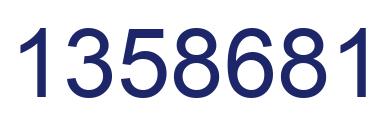 Number 1358681 blue image