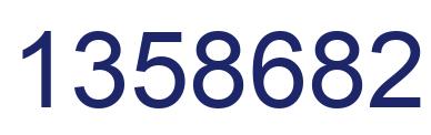 Number 1358682 blue image
