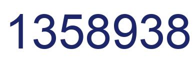 Number 1358938 blue image