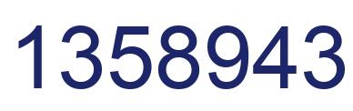 Number 1358943 blue image