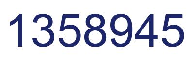Number 1358945 blue image