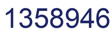 Number 1358946 blue image