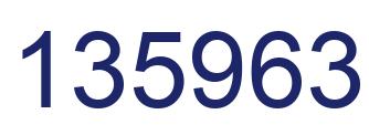 Number 135963 blue image