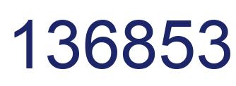 Number 136853 blue image