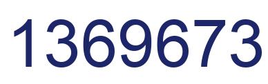 Number 1369673 blue image