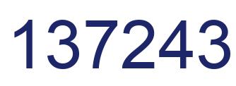 Number 137243 blue image