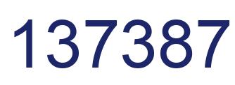Number 137387 blue image