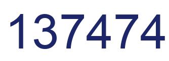 Número 137474 imagen azul