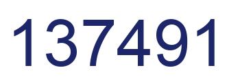 Número 137491 imagen azul