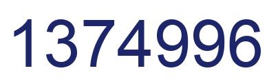 Number 1374996 blue image
