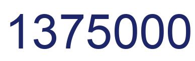 Number 1375000 blue image