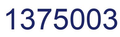 Number 1375003 blue image