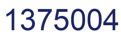 Number 1375004 blue image